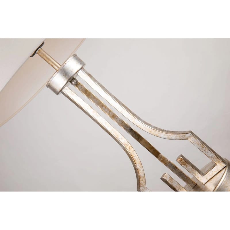 Tall Antique Silver Buffet Table Lamp by Lucas McKearn