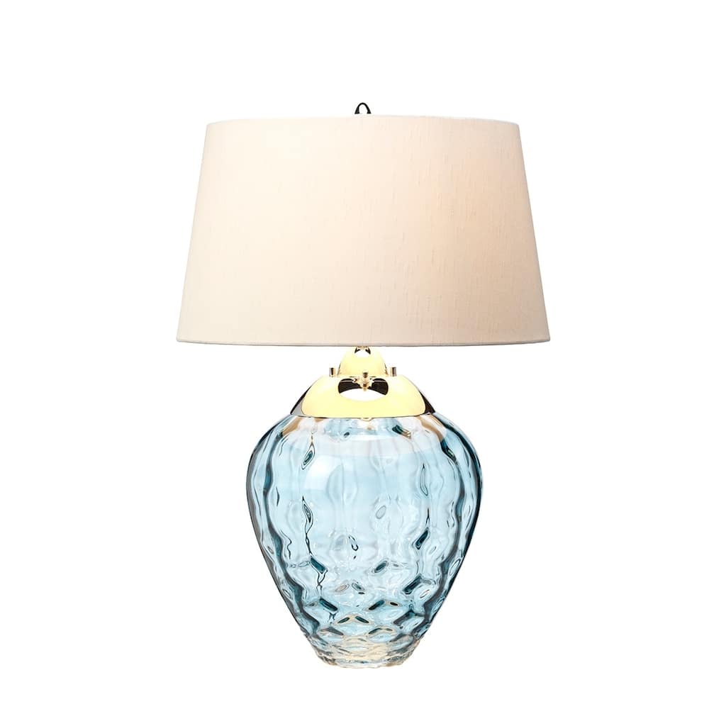 Blue blown Glass 4 Way Simple Table Lamp Blue