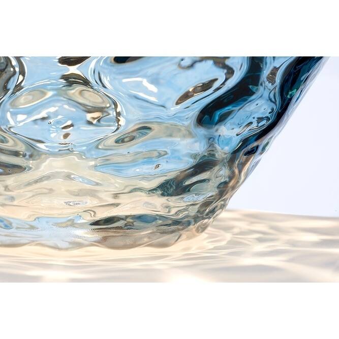 Blue blown Glass 4 Way Simple Table Lamp Blue
