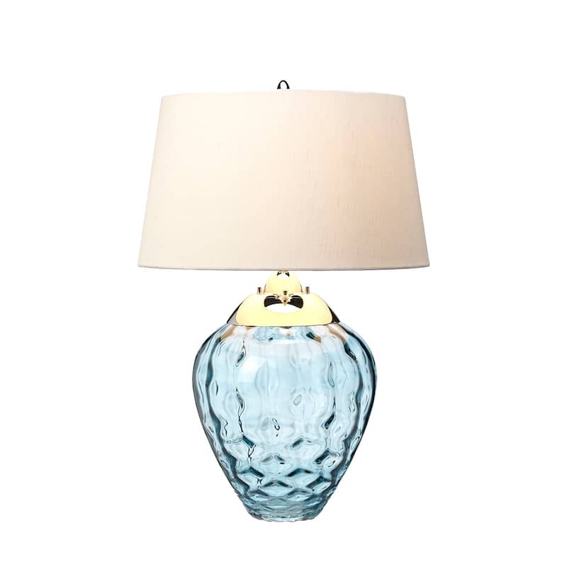 Blue blown Glass 4 Way Simple Table Lamp Blue