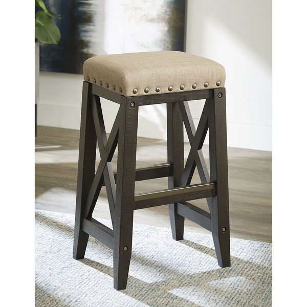 Yosemite Solid Wood Upholstered Bar Stool