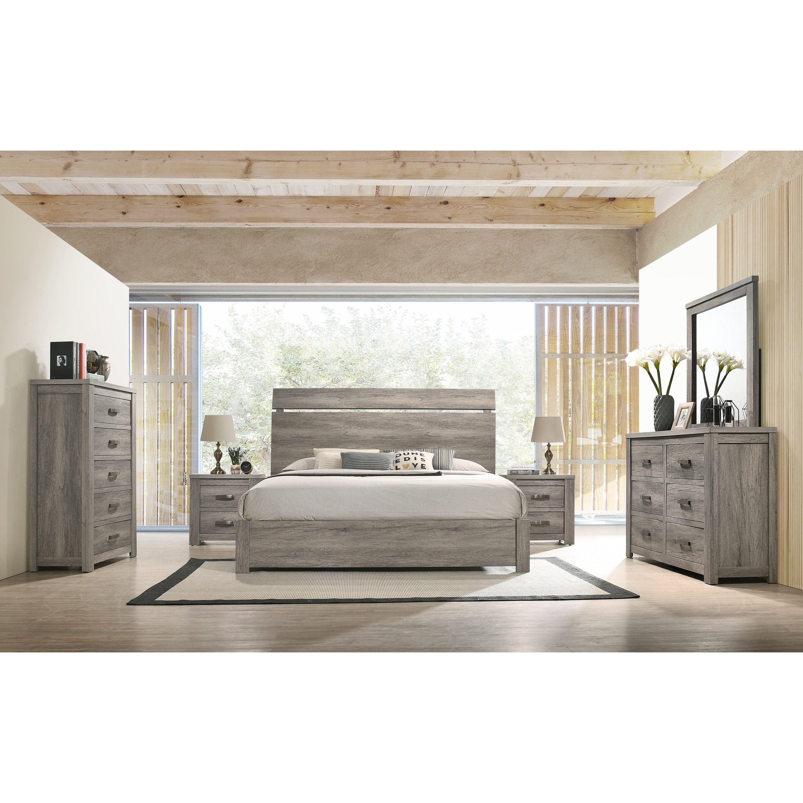 The Gray Barn Rousham Garden Weathered Grey Wood 6-piece Bedroom Set - On  Sale - Overstock - 30933080