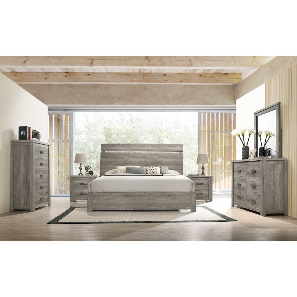 The Gray Barn Rousham Garden Weathered Grey Wood 6-piece Bedroom Set