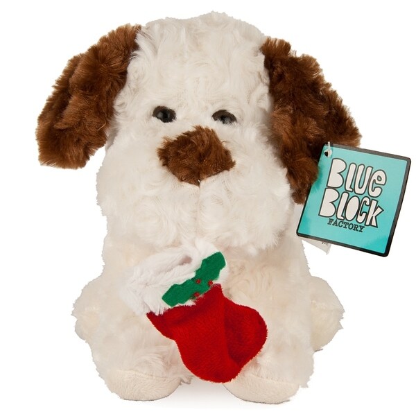 Very Soft Stuffed Animal Plush Toy, White Dog Puppy - 9'6" x 13'. Opens flyout.