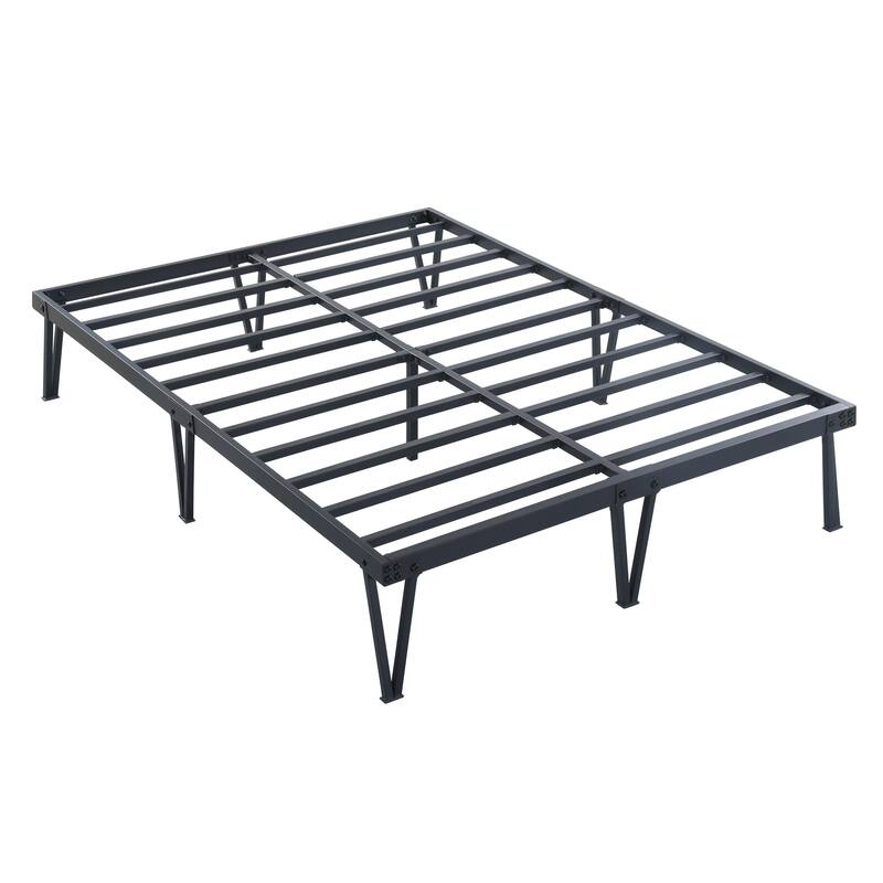 Sleeplanner 14 Inch Metal Platform Bed Frame with Hairpin Legs Full