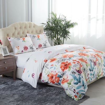 Pretty Floral 3-piece Duvet Cover Set