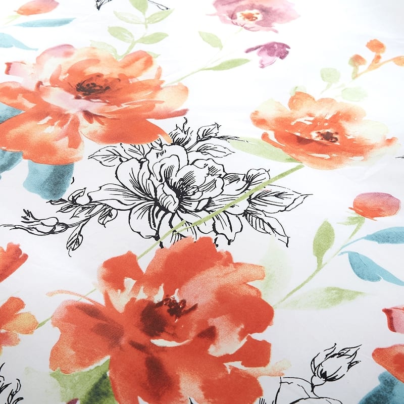 Pretty Floral 3-piece Duvet Cover Set