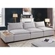 preview thumbnail 1 of 2, Furniture of America Fren Contemporary Grey Solid Wood Padded Sofa