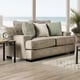 preview thumbnail 1 of 7, Furniture of America Hyna Traditional Taupe Solid Wood Padded Loveseat