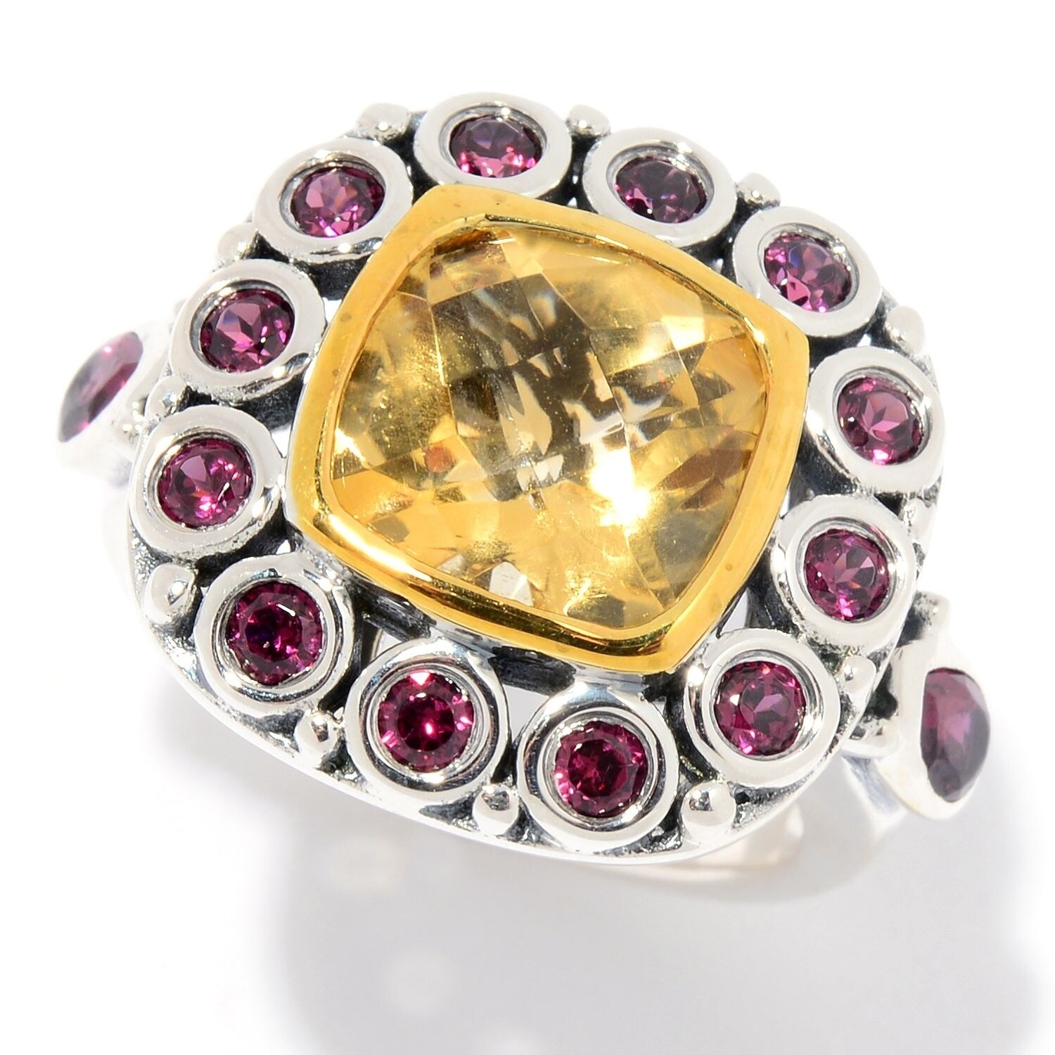 garnet citrine ring