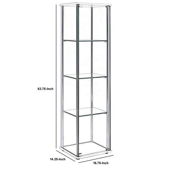 Spencer Black Curio Cabinet Drifted Black