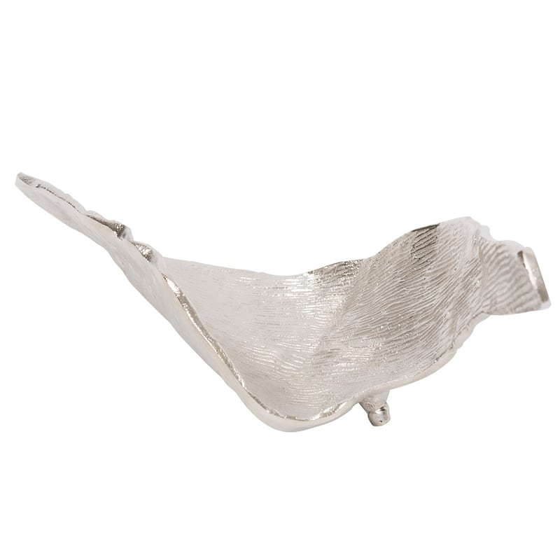 Allan Andrews Elongated Aluminum Abstract Leaf Tray, Small
