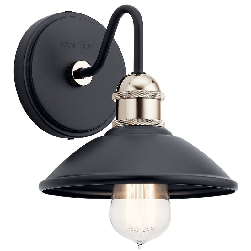Kichler Lighting Clyde 1-Light Wall Sconce Black