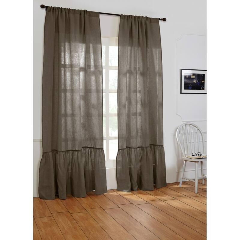 Cottage Home Capri Linen Curtain - 50X96