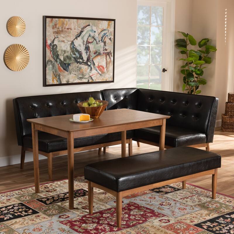 Carson Carrington Isaksbo Mid-century Modern 4-piece Dining Nook Set