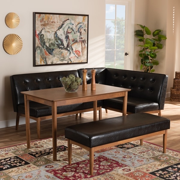 Shop Carson Carrington Isaksbo Mid-century Modern 4-piece Dining Nook Set - Overstock - 30940672