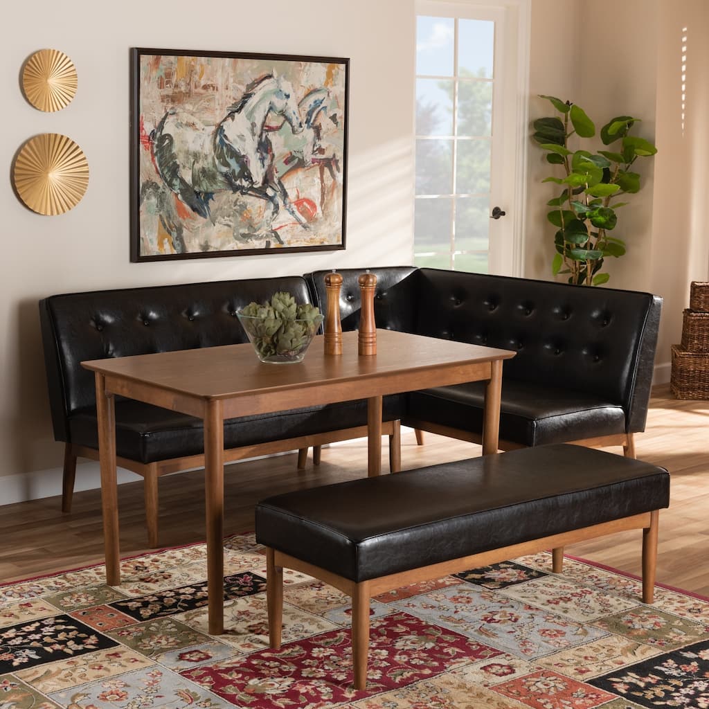 Carson Carrington Isaksbo Mid-century Modern 4-piece Dining Nook Set