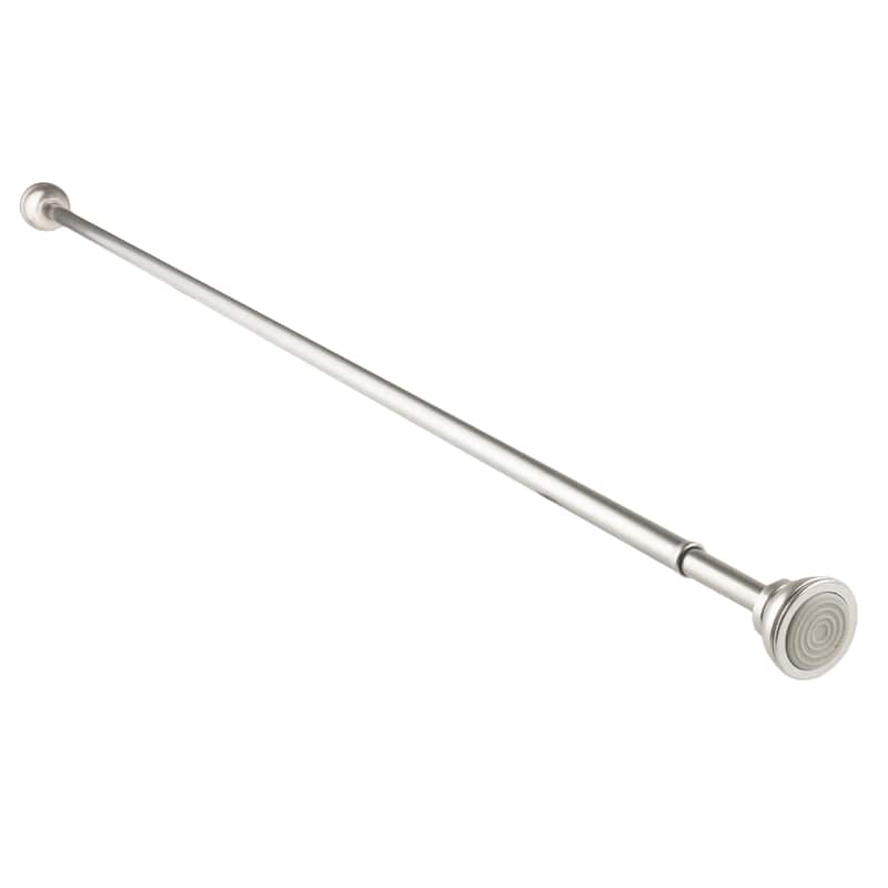 InStyleDesign Decorative 7/16" Spring Tension Rod 24-36 inch - 36-54 inches - Satin Nickel