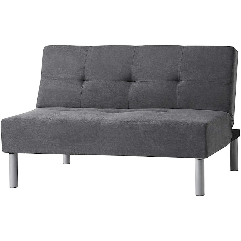 College Mini-Futon - Steel Gray by DormCo - Steele Gray - Chair