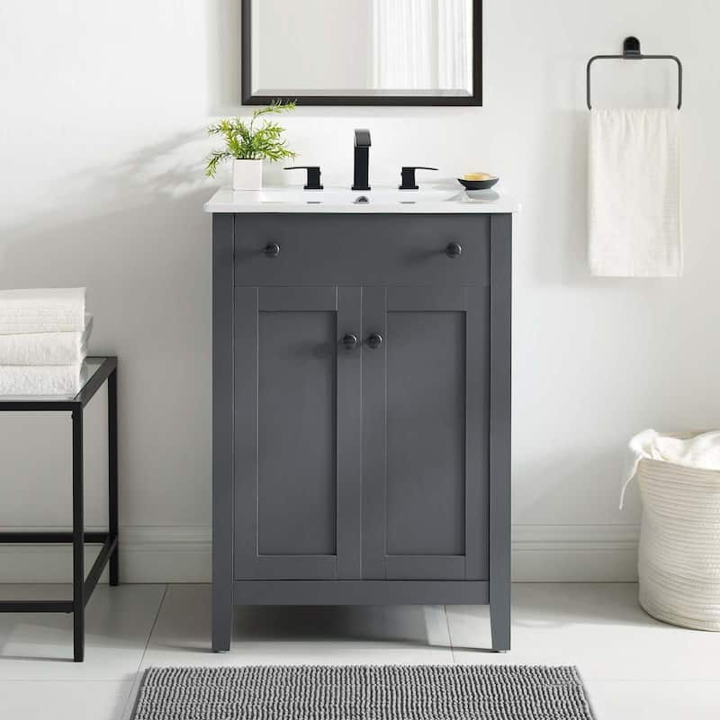 Modway Nantucket 24-inch Bathroom Vanity with Ceramic Top