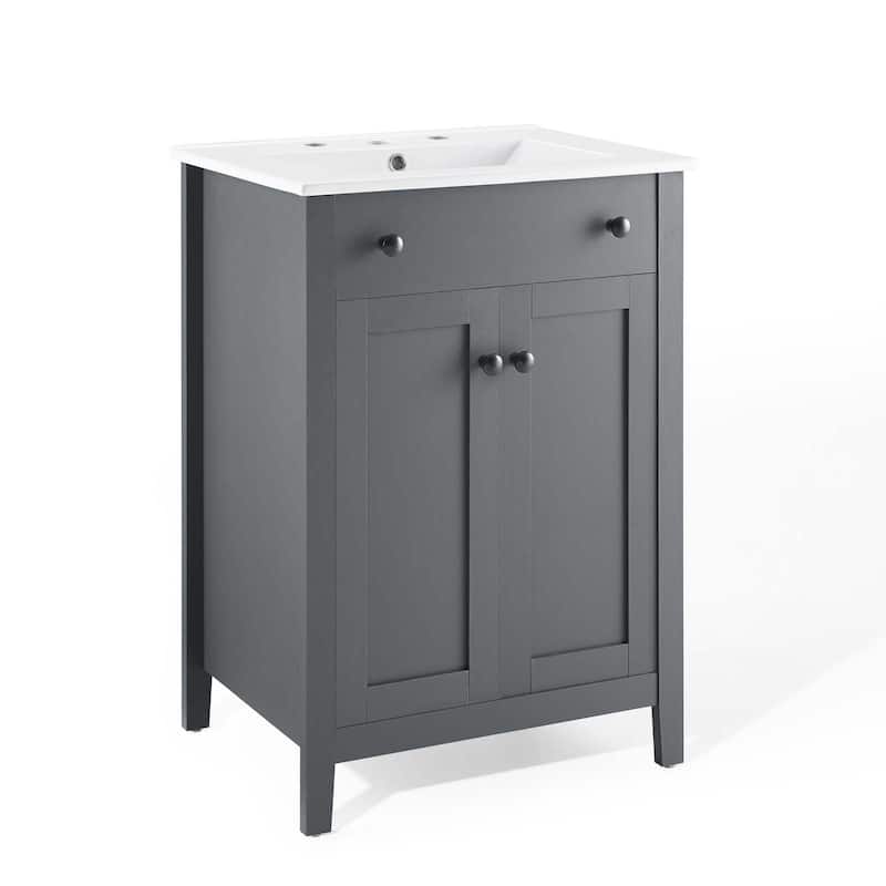 Modway Nantucket 24-inch Bathroom Vanity with Ceramic Top