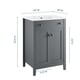 preview thumbnail 4 of 19, Modway Nantucket 24-inch Bathroom Vanity with Ceramic Top