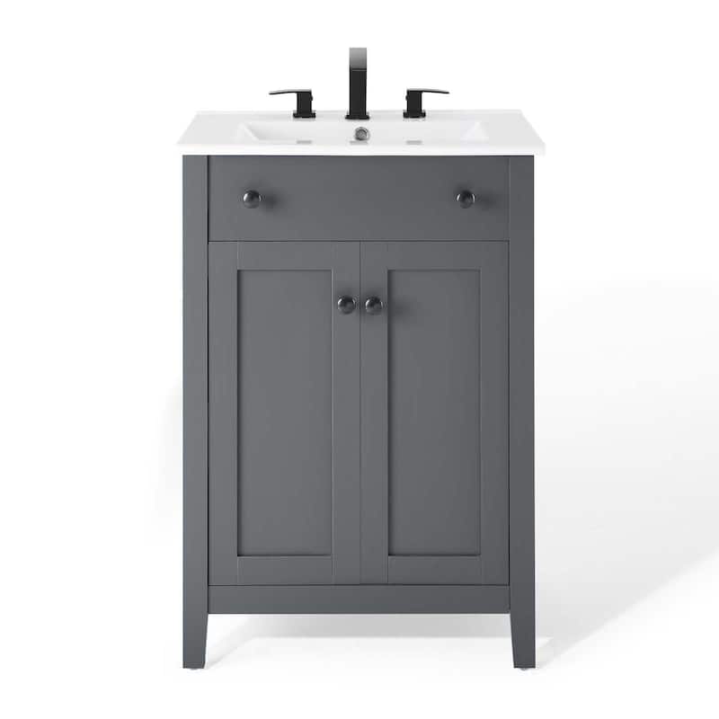 Modway Nantucket 24-inch Bathroom Vanity with Ceramic Top