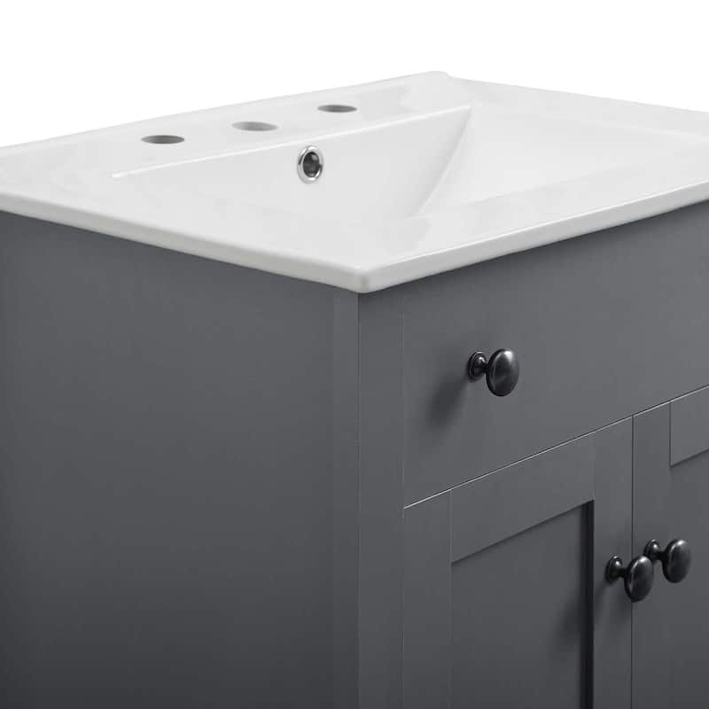 Modway Nantucket 24-inch Bathroom Vanity with Ceramic Top