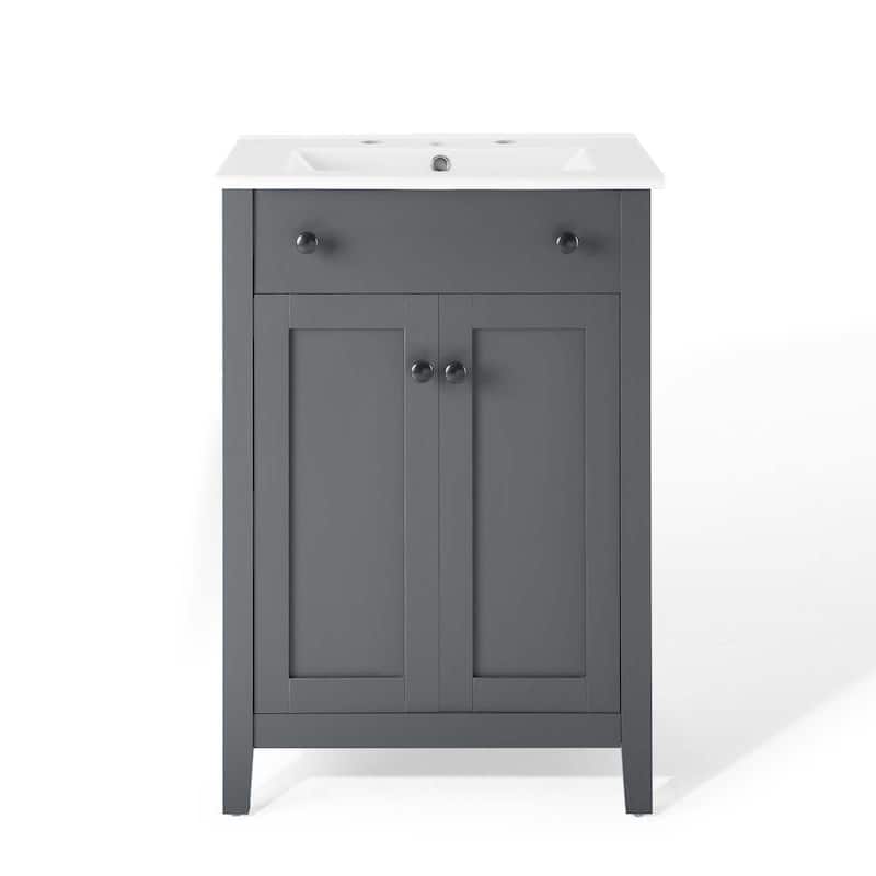 Modway Nantucket 24-inch Bathroom Vanity with Ceramic Top