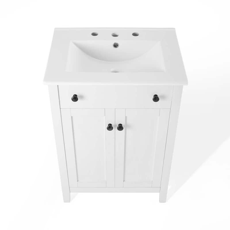 Modway Nantucket 24-inch Bathroom Vanity with Ceramic Top