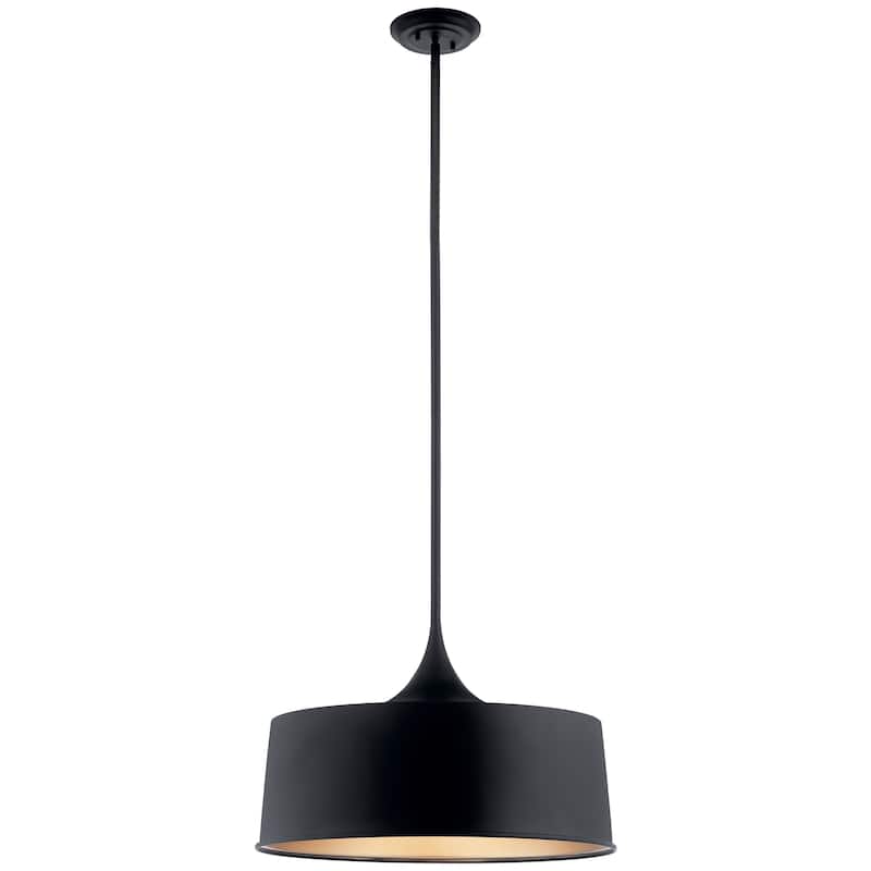 Kichler Lighting Elias 1-Light Pendant/Semi Flush Light Black