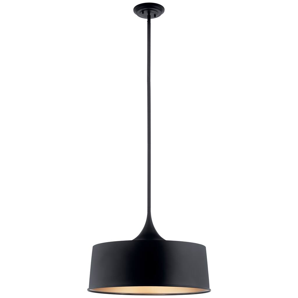 Kichler Lighting Elias 1-Light Pendant/Semi Flush Light Black