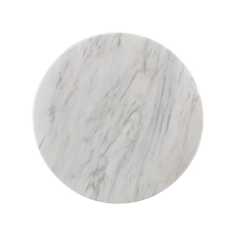 Cannes Round Marble Top Bistro Table - 40-inch diameter