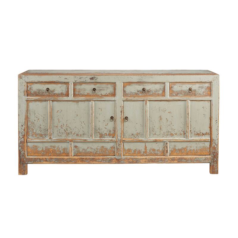 New Haven Distressed Pine Sideboard with Metal Hardware