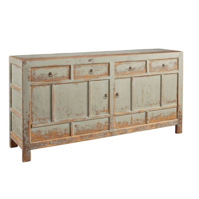 New Haven Distressed Pine Sideboard with Metal Hardware