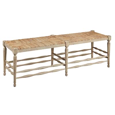 Furniture Classics Galway Traditional Hand Tied Rush Bench