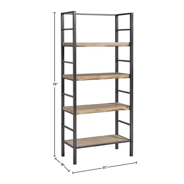 Shop Jakob Open Back Pine Bookshelf Overstock 30944118