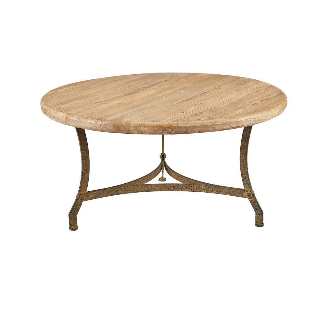 Newport Circular Elm Coffee Table - 36.5-inch diameter