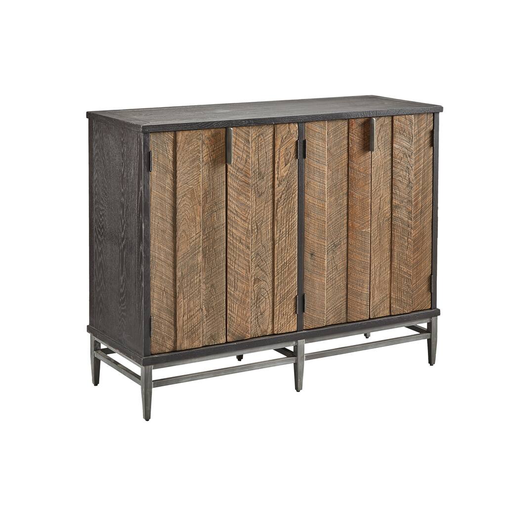 Munich 48-inch Rough Oak Sideboard Server in Grey & Brown