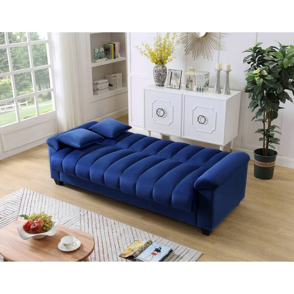 Comfortable Velvet Storage Sleeper Convertible Sofa Bed Overstock 30944453