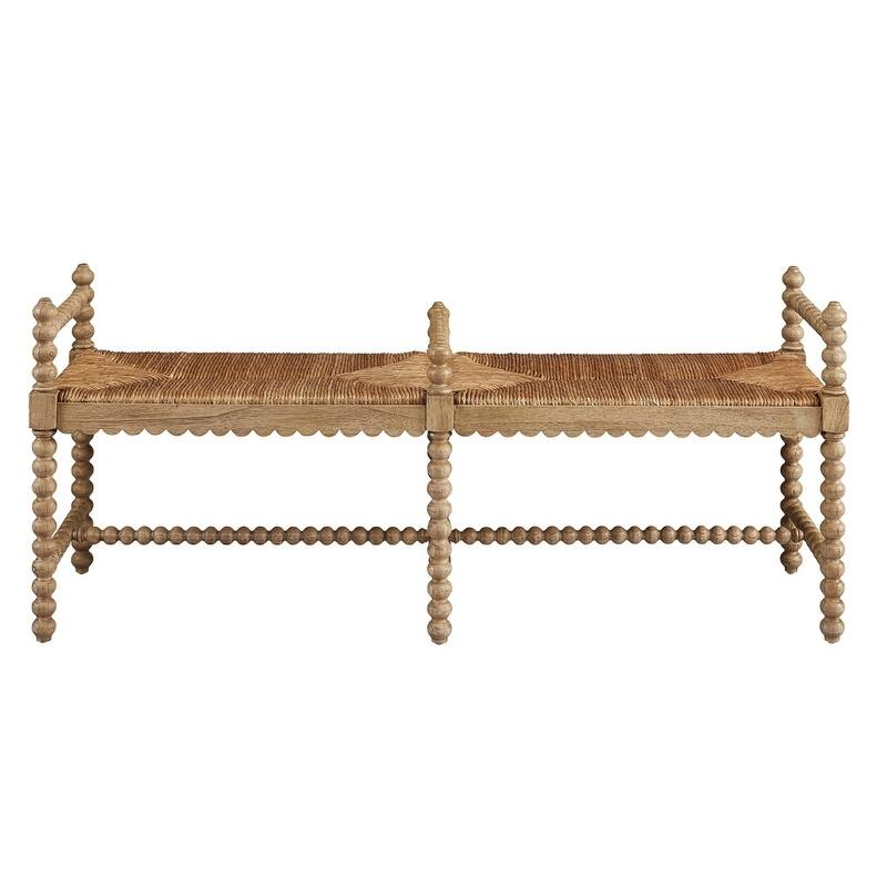 Isle of Man Traditional Hand-Tied Rush Bench