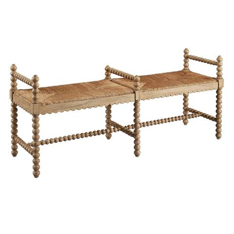 Isle of Man Traditional Hand-Tied Rush Bench