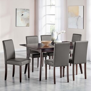 Modway Prosper 7 Piece Faux Leather Dining Set (Cappuccino Grey)