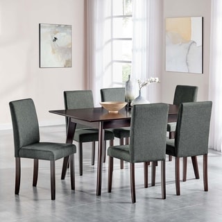 Modway Prosper 7 Piece Upholstered Fabric Dining Set (Cappuccino Gray)