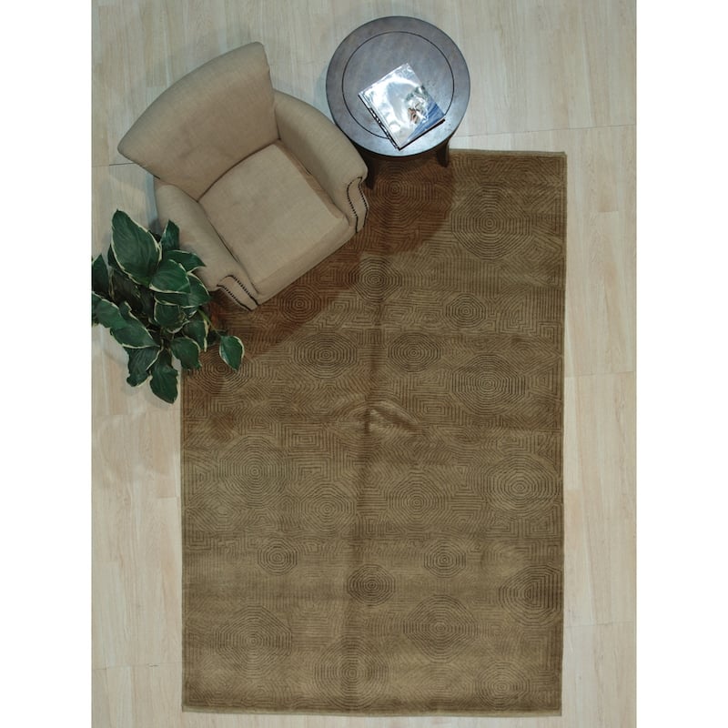 Brown Transitional Ningxia Rug, Chinese Area Rug