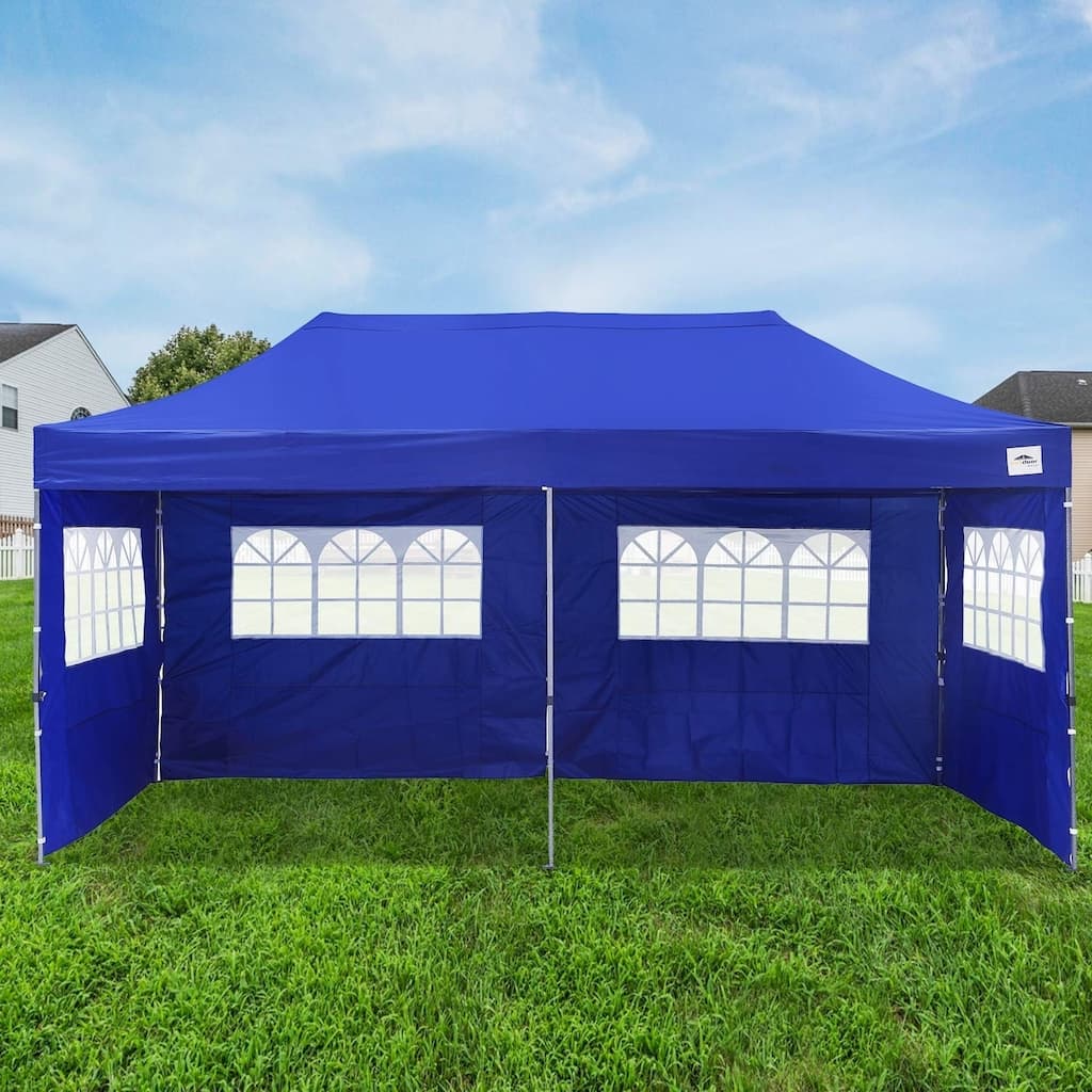 Ainfox 10x20FT Outdoor Pop up Patio Canopy Tent Blue