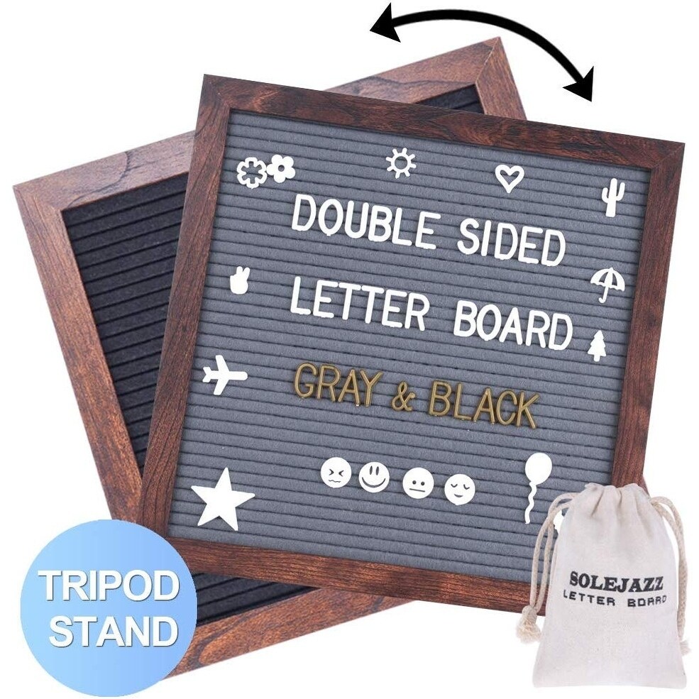 Shop Letter Board 12 X12 Double Sided Letter Board With 730 Pre Cut White Gold Letters Overstock 30946050