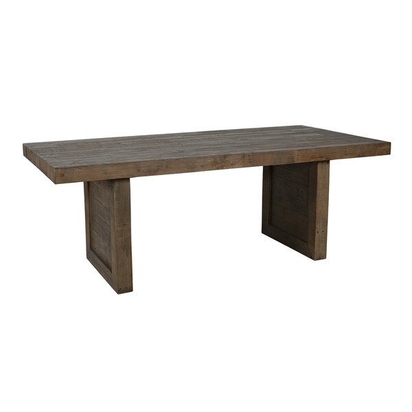 82 Inch Plank Style Wooden Dining Table, Rustic Brown - Overstock ...