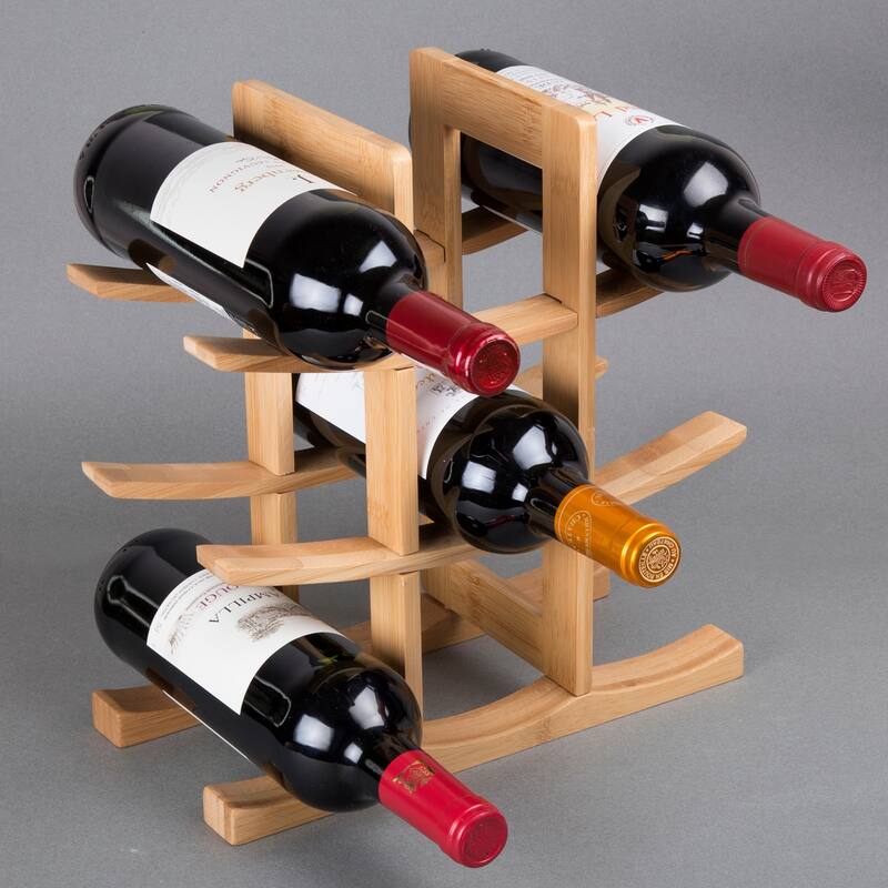 Creative Home Bamboo Wine Bottle Rack - N/A
