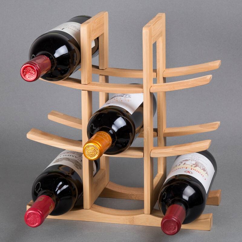 Creative Home Bamboo Wine Bottle Rack - N/A